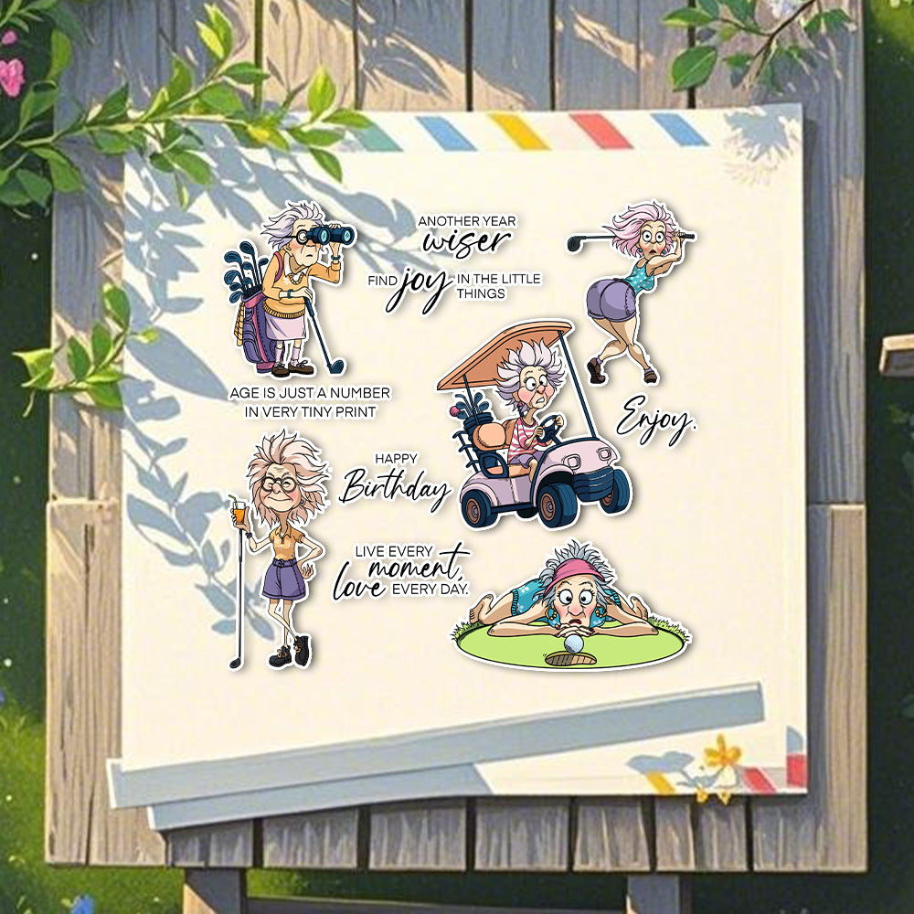 Grandma Playing Golf Dies & Stamps Set