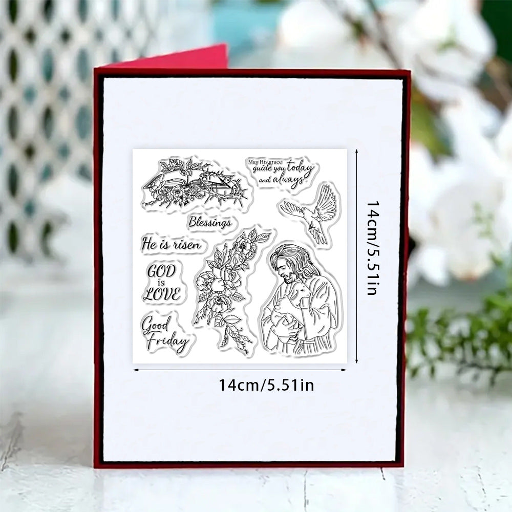 Jesus Flowers Animals Dies & Stamps Set