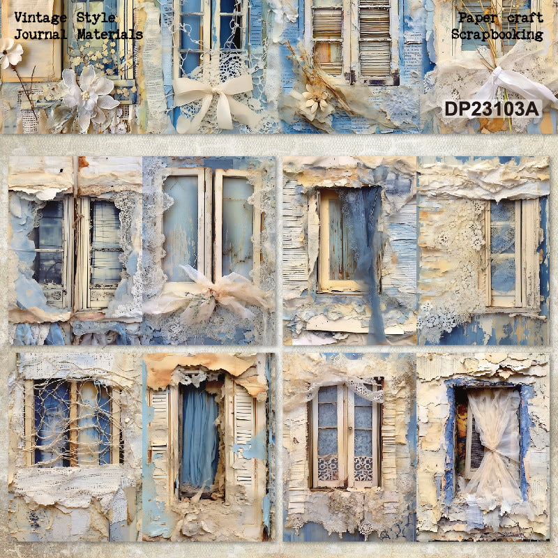 A5 Lace Window Curtain Journal Scrapbook Paper