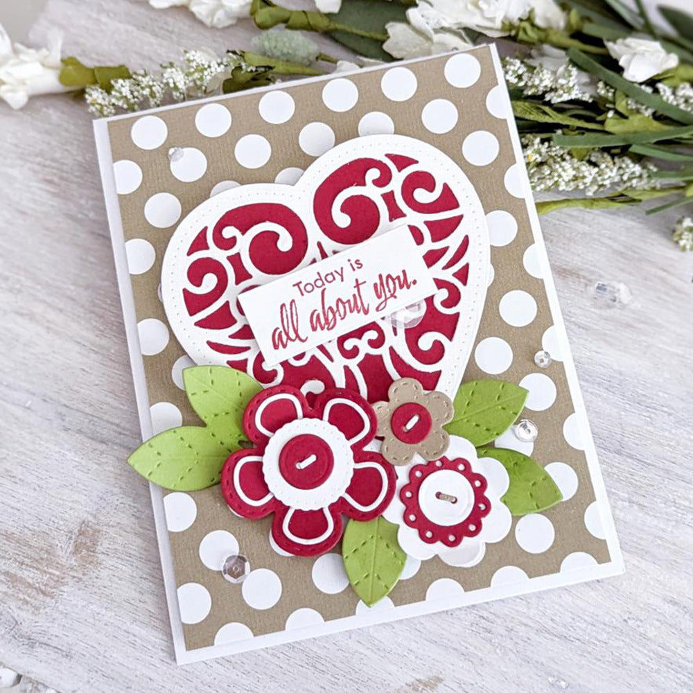 Love Background Metal Cutting Dies