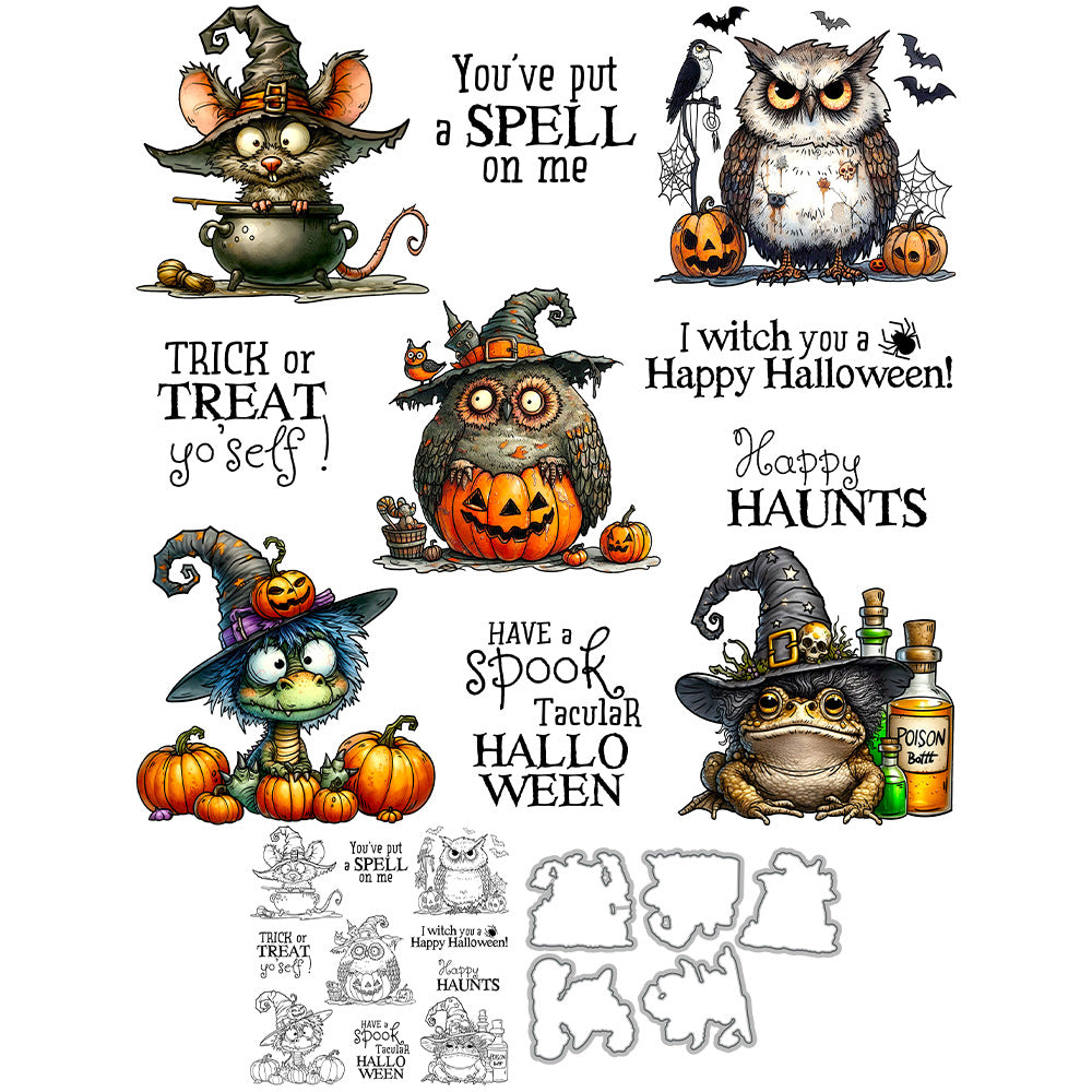 Halloween Animals Dies & Stamps Set
