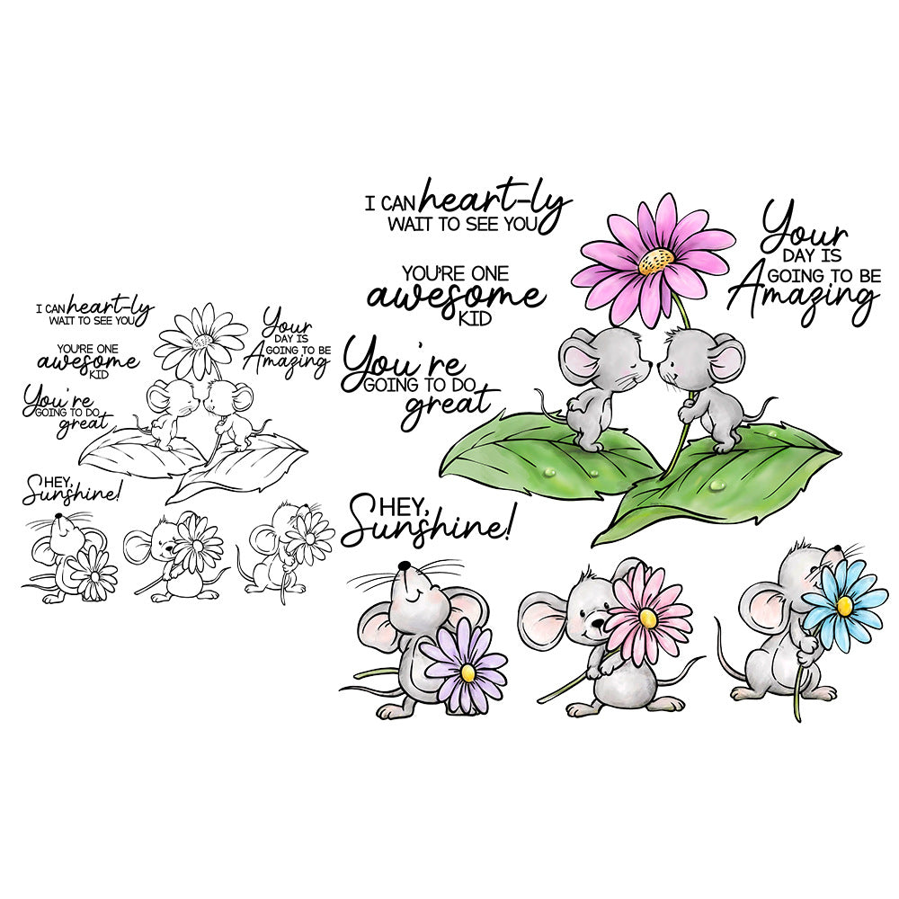 Cute Mouse Dies & Stamps Set