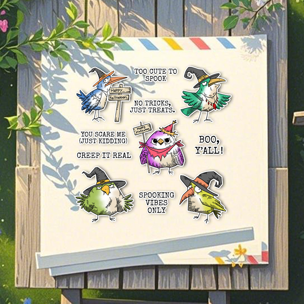 Halloween Cute Birds Dies & Stamps Set