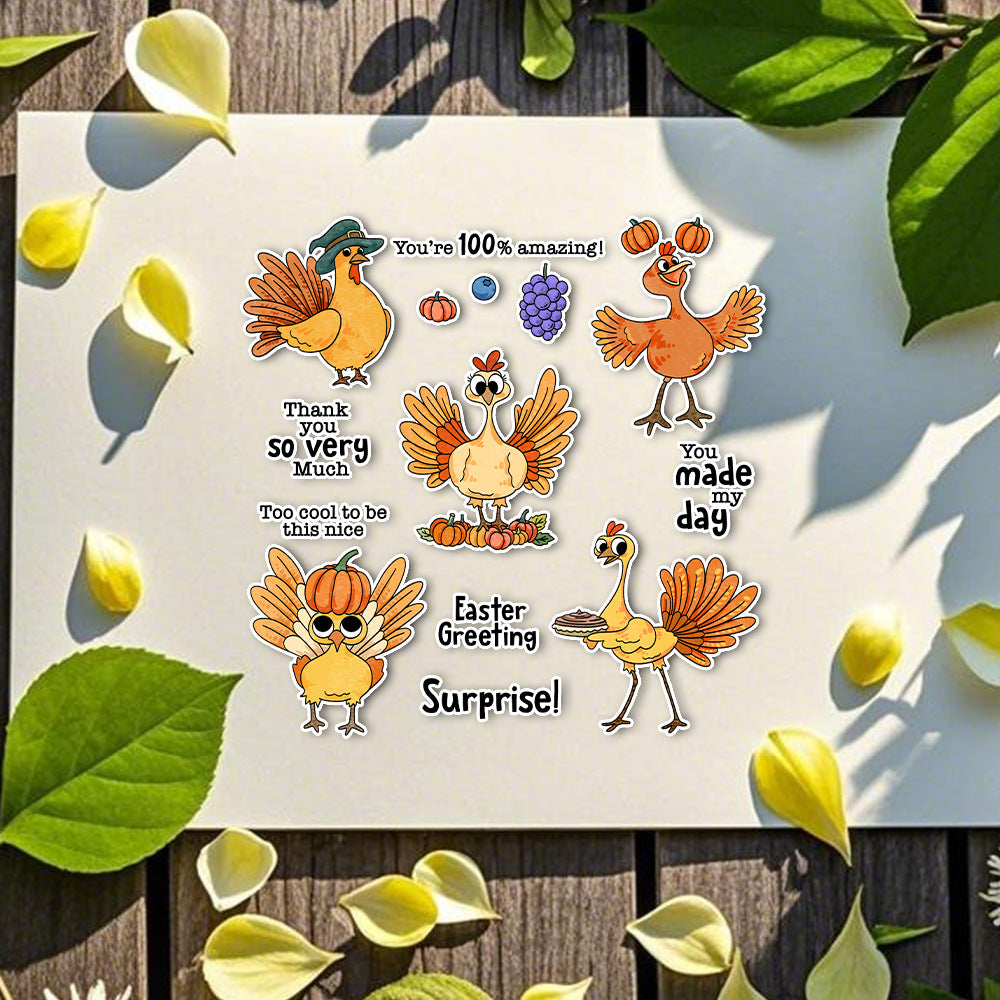 Turkey Pumpkin Dies & Stamps Set