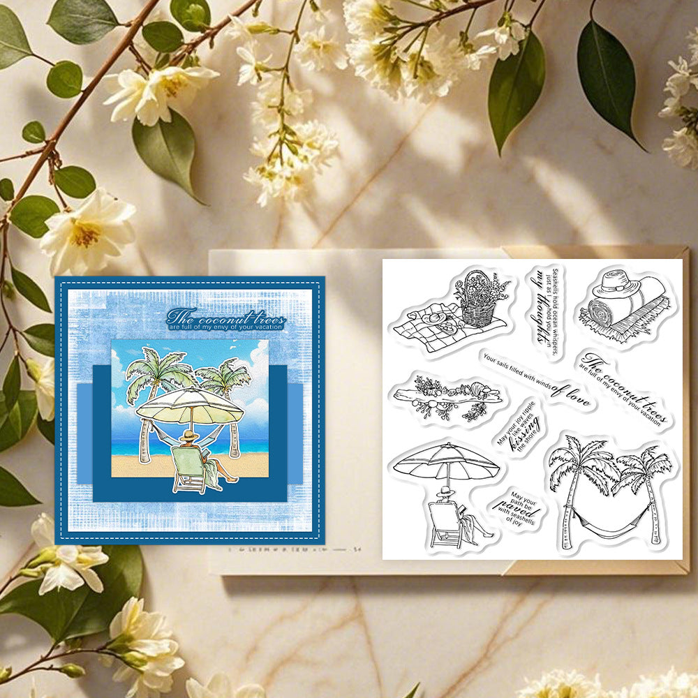 Summer Seaside Vacation Clear Stamps