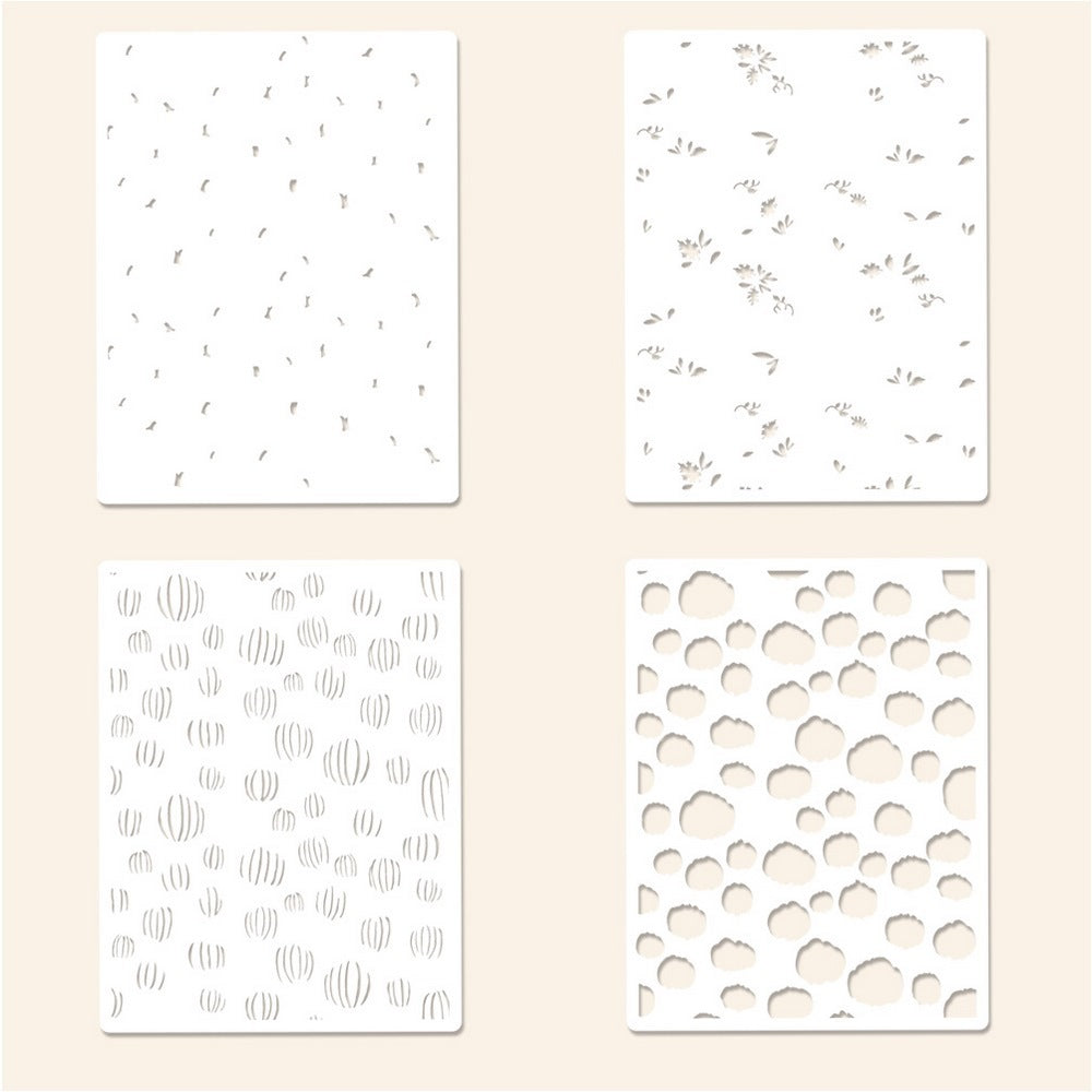 4 PCS Pumpkin Pattern DIY Painting Hollow Stencil