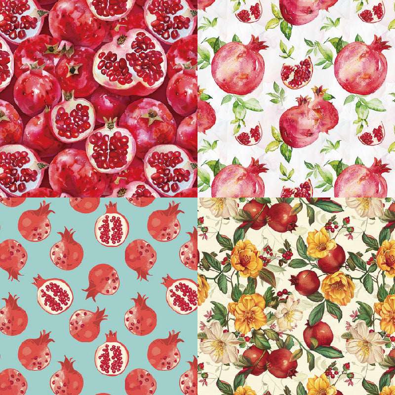 24PCS 6" Fruity Scrapbook Paper & Cardstock