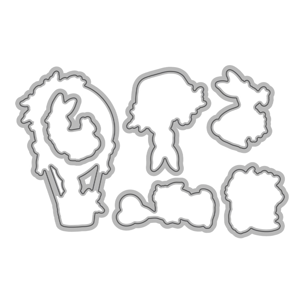 Cute Easter Bunny Dies & Stamps Set