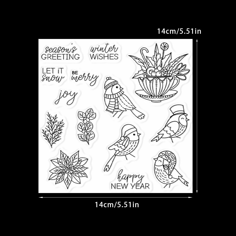 Cute Hat Birds Dies & Stamps Set