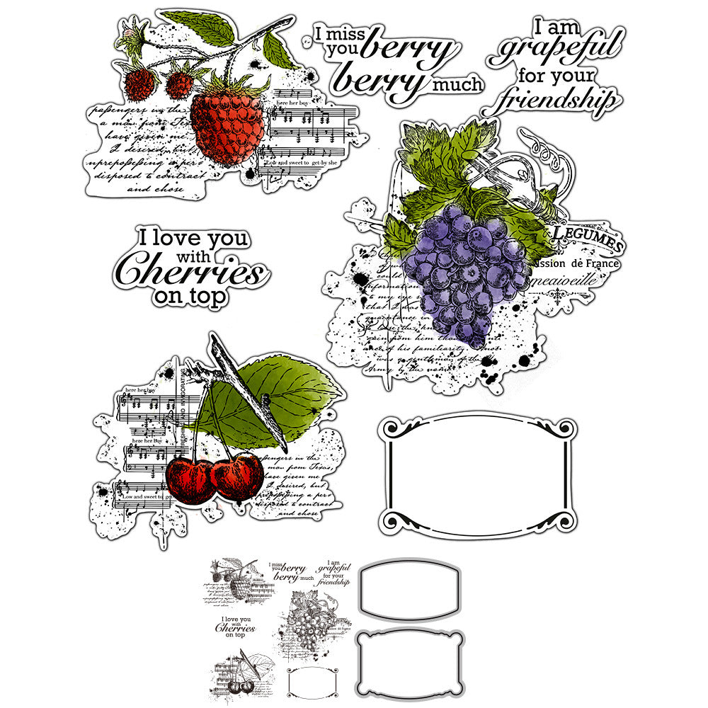 Fruits Dies & Stamps Set