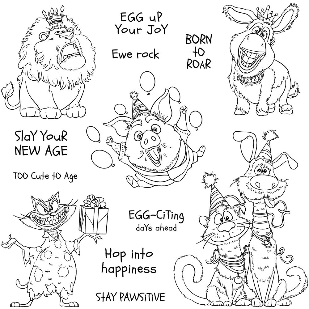 Birthday Animals Dies & Stamps Set