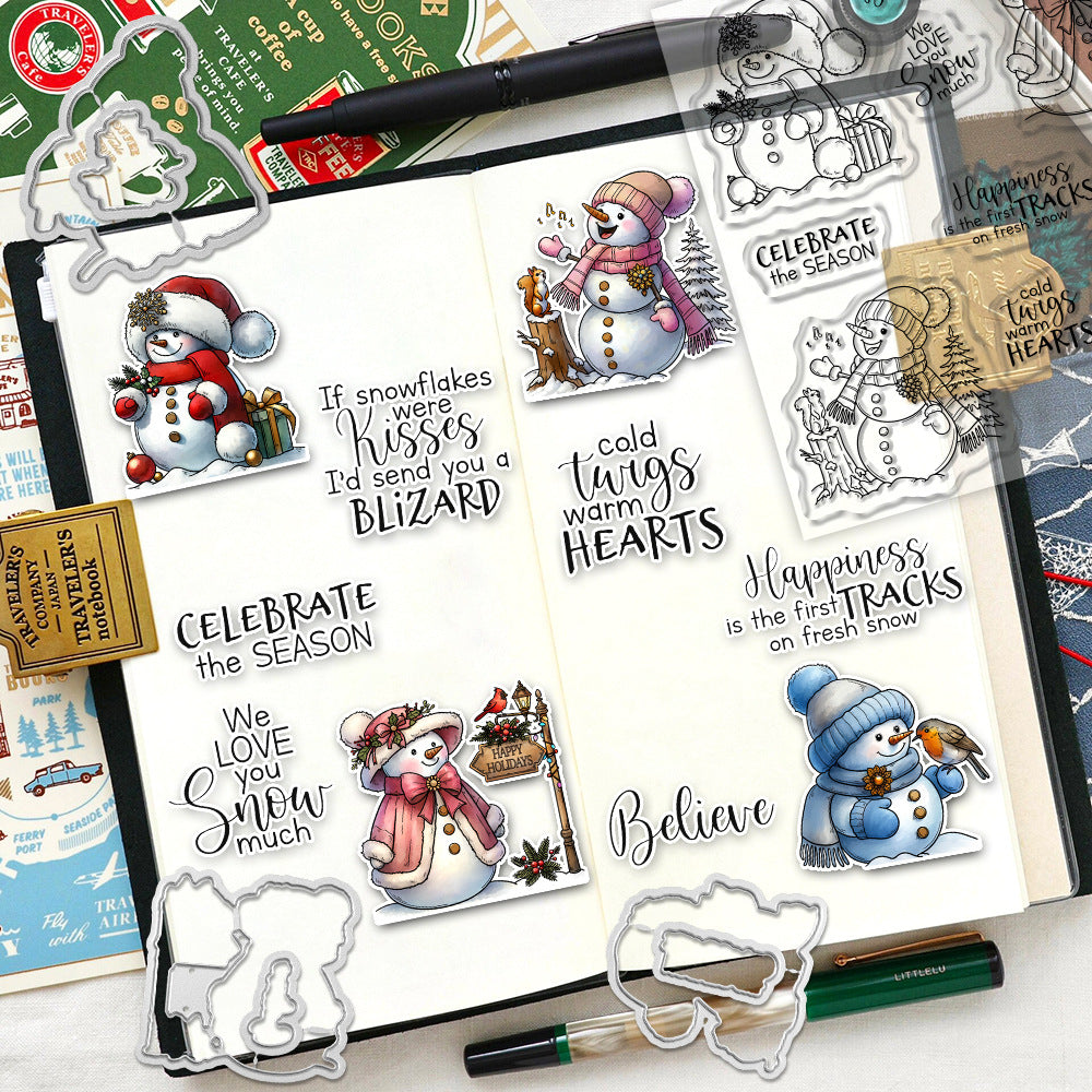Christmas Snowman Dies & Stamps Set