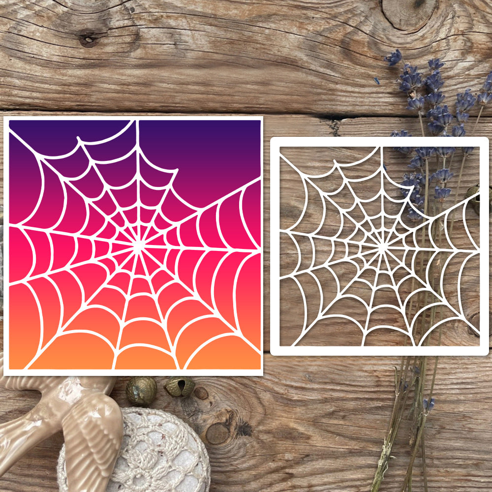 Spider Web Background DIY Painting Hollow Stencil