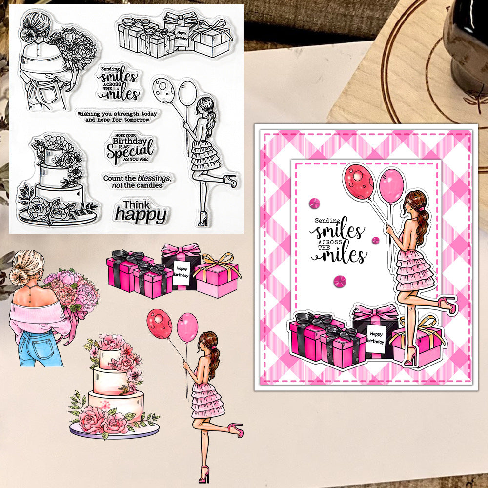 Beautiful Girls Birthday Party Clear Stamps