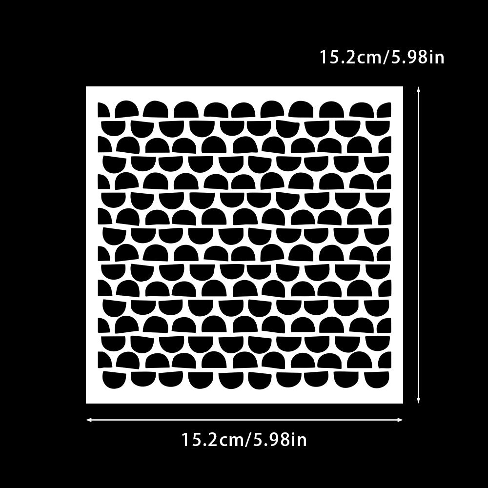 Semicircle Pattern DIY Painting Hollow Stencil