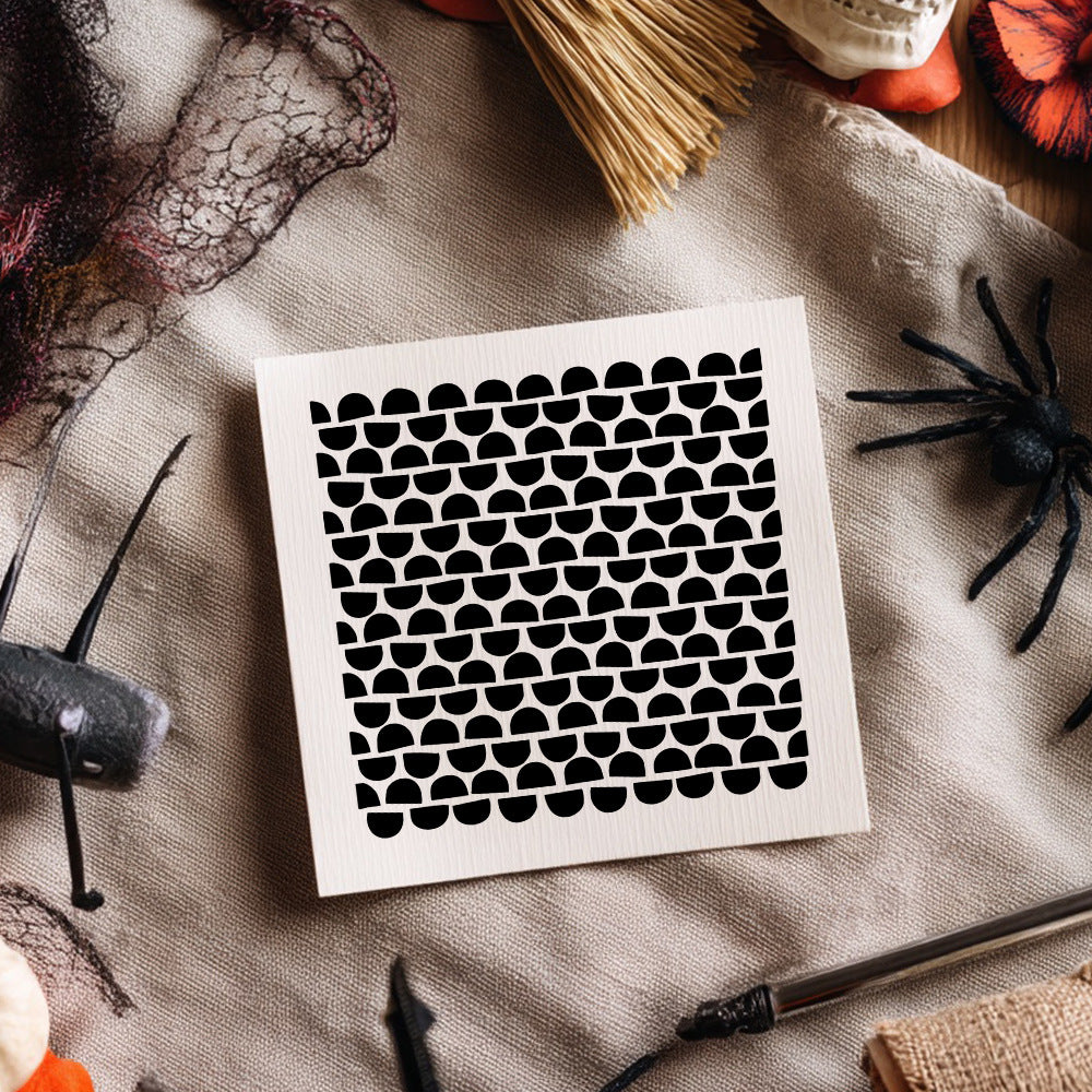 Semicircle Pattern DIY Painting Hollow Stencil