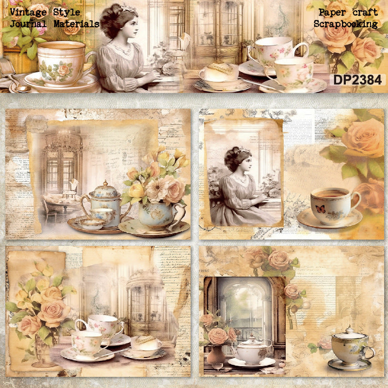 A5 Vintage Style Journal Scrapbook Paper