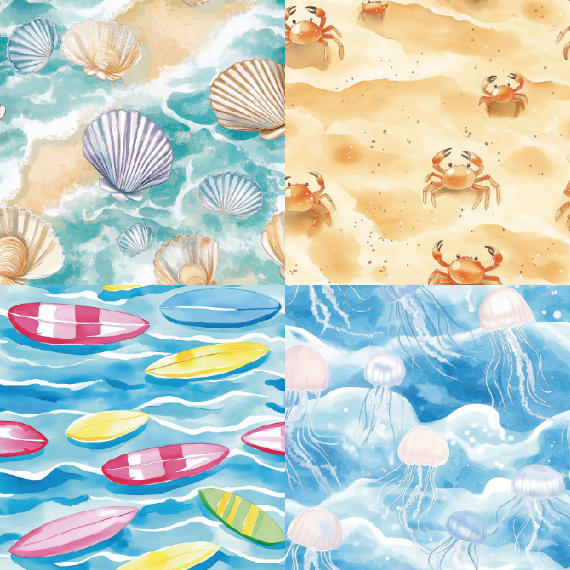 24PCS 6" Beach Scrapbook Paper & Cardstock
