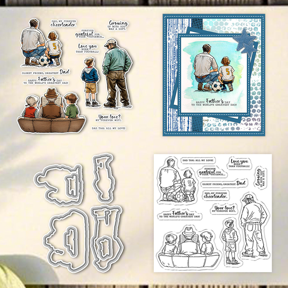 Father-Son Relationship Dies & Stamps Set