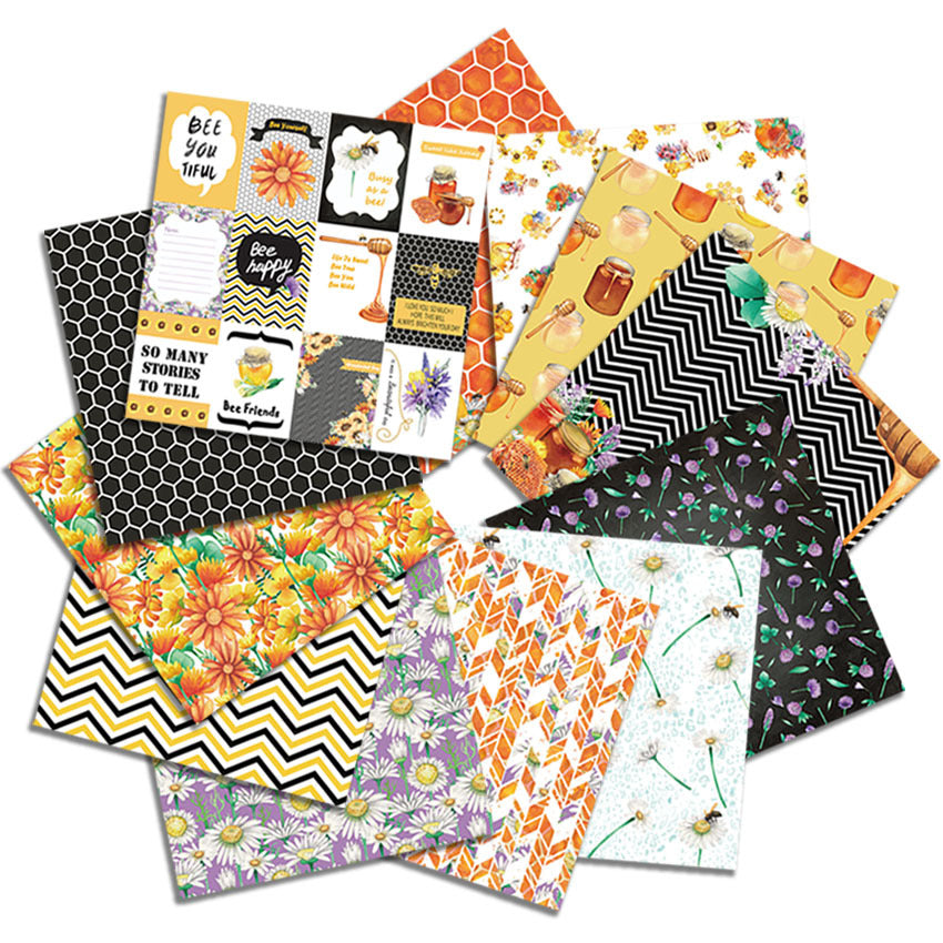 24PCS 6" Oh Honey Scrapbook Paper & Cardstock