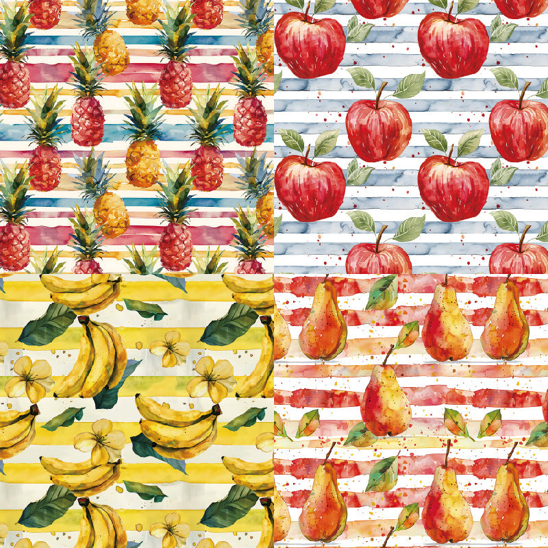 24PCS 6" Fruity Scrapbook Paper & Cardstock