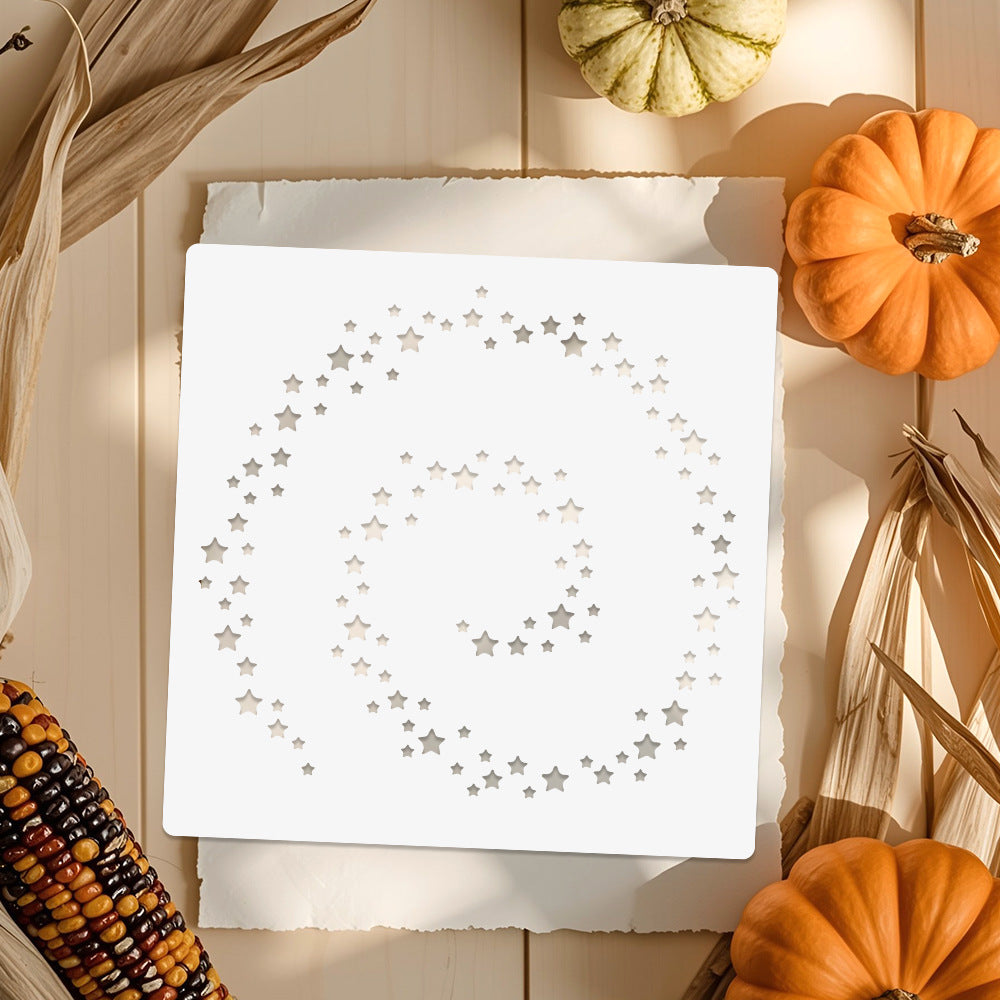 Spiral Stars Background DIY Painting Hollow Stencil
