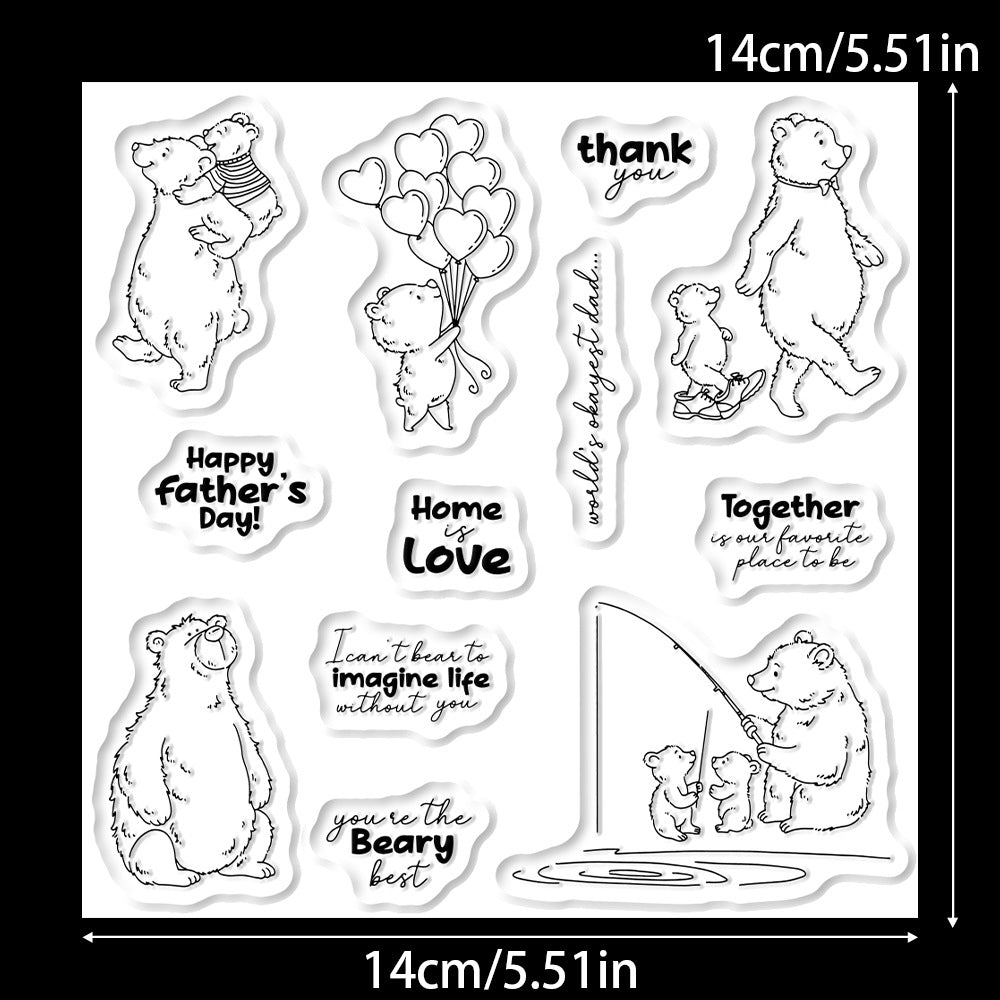 Little Bear and Son Dies & Stamps Set