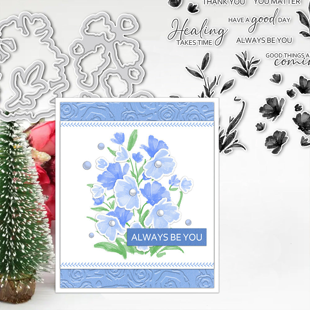 Flowers Pattern Dies & Stamps Set