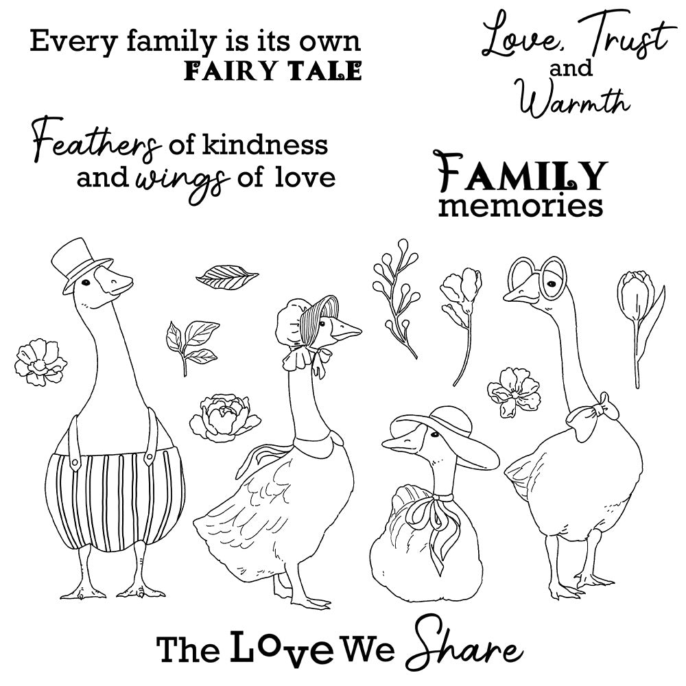 The Goose Family Clear Stamps