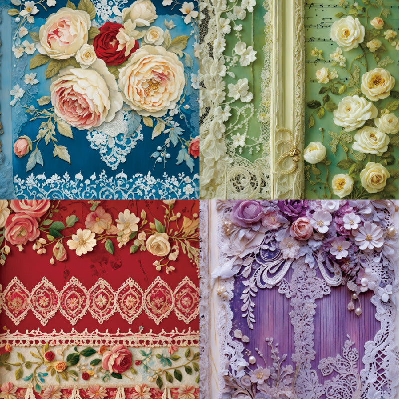 24PCS 6" Rustic Scrapbook Paper & Cardstock