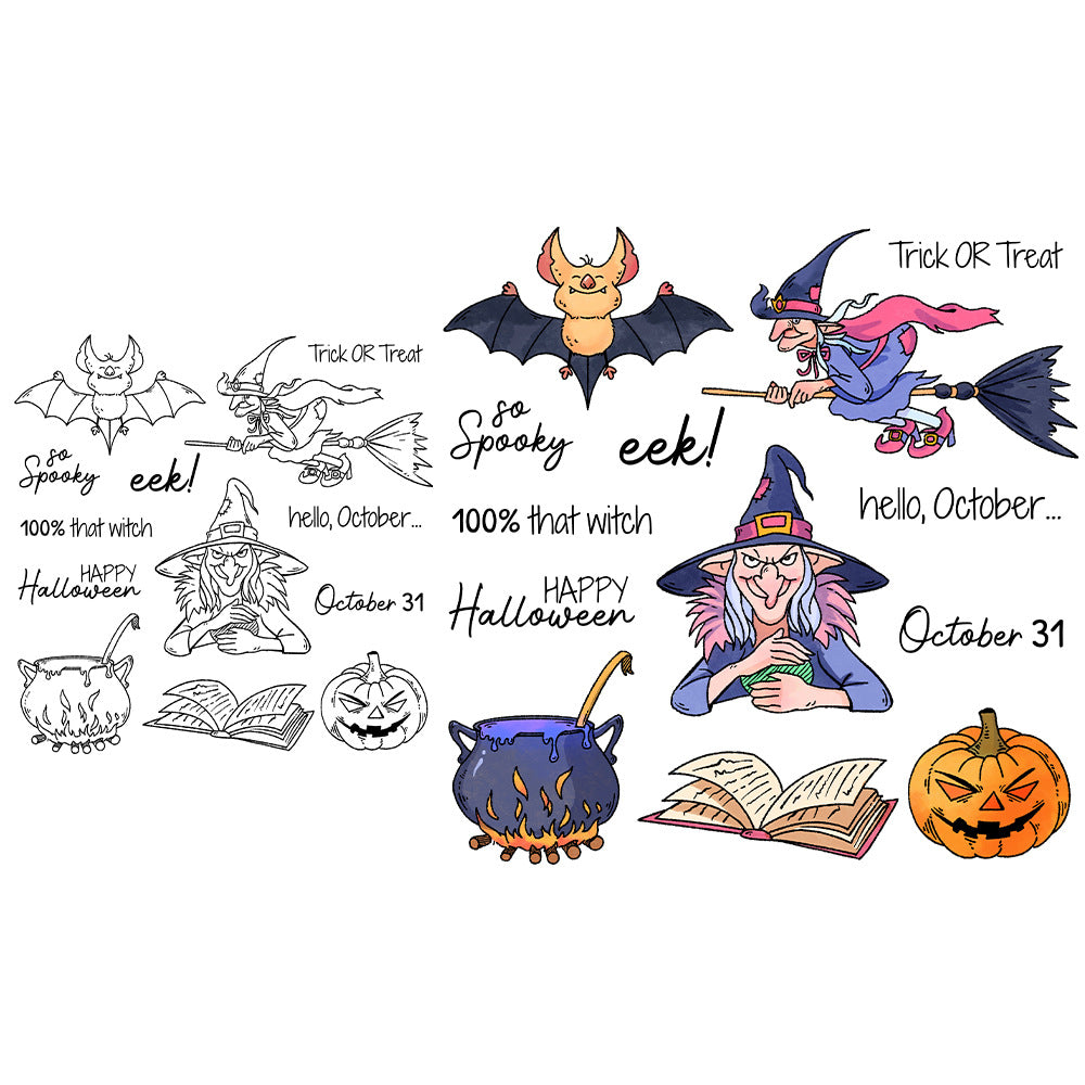 Halloween Witch Dies & Stamps Set