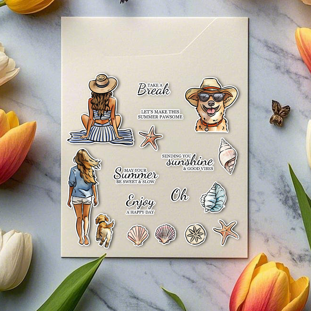 Summer Beach Clear Stamps