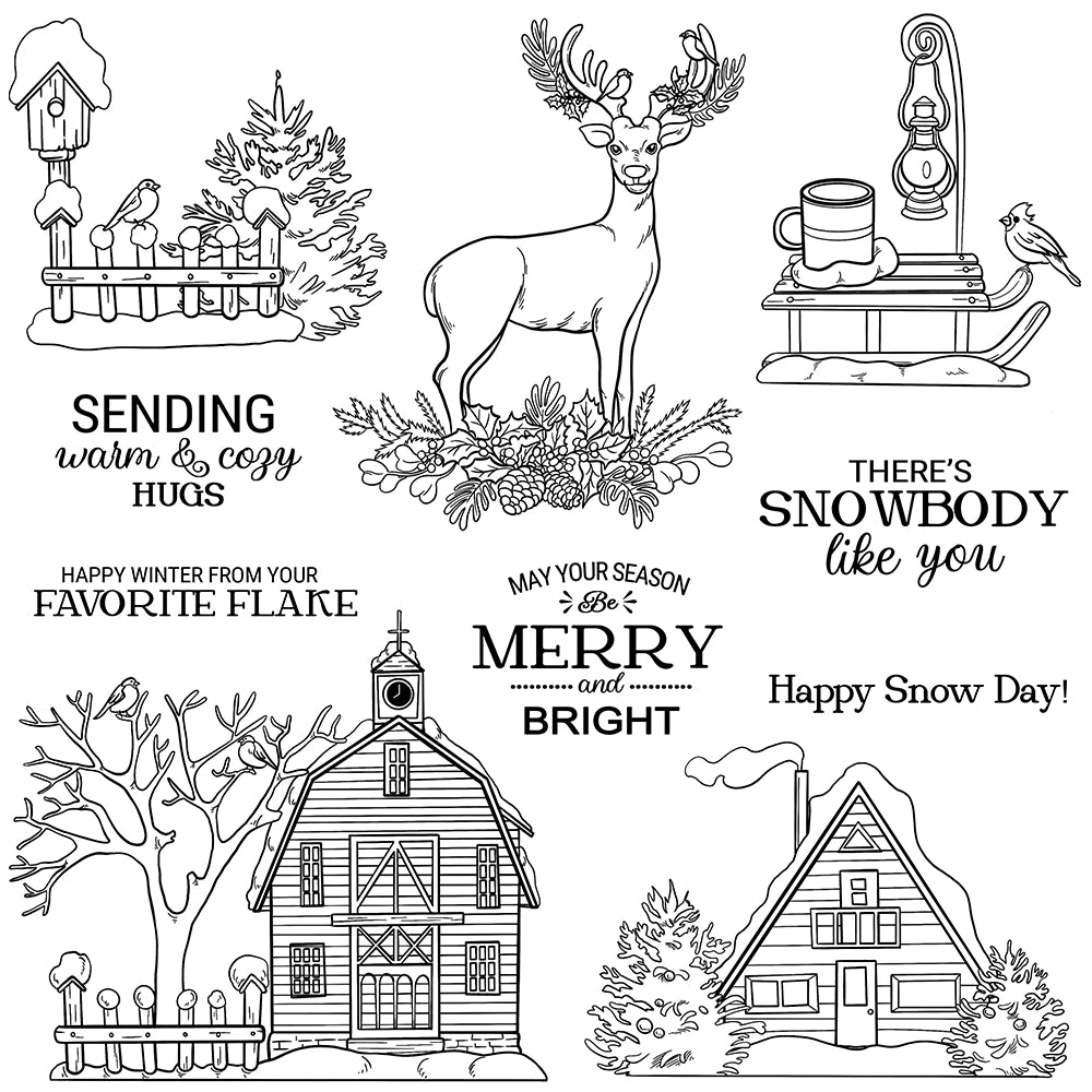 Christmas Theme Clear Stamps