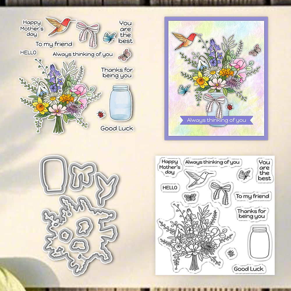 Jar Bouquet Dies & Stamps Set