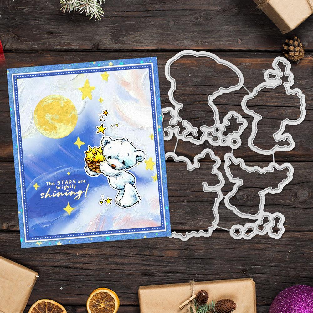 Cute Doll Bear Stars Dies & Stamps Set