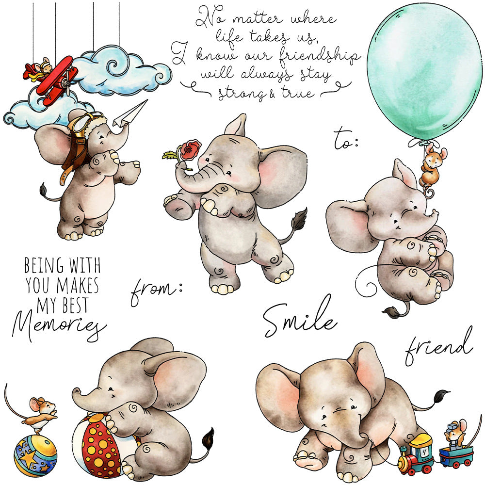 Happy Baby Elephant Dies & Stamps Set