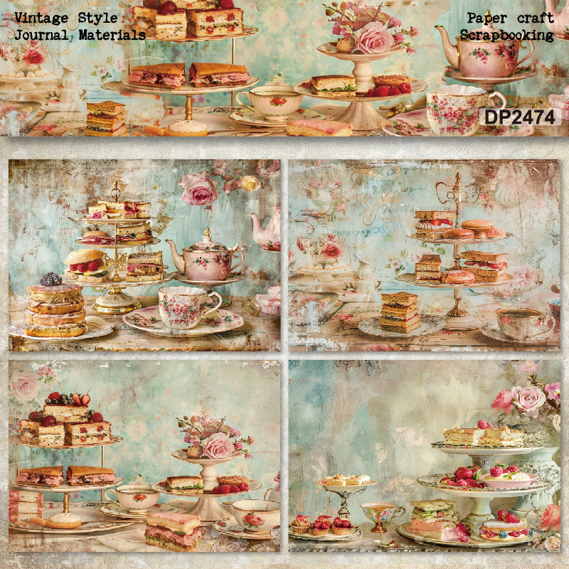 A5 Afternoon Tea Journal Scrapbook Paper