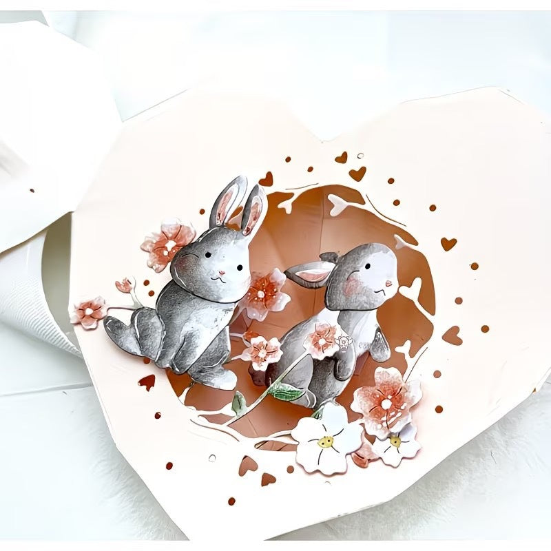 Cut-out Heart Wreath Metal Cutting Dies