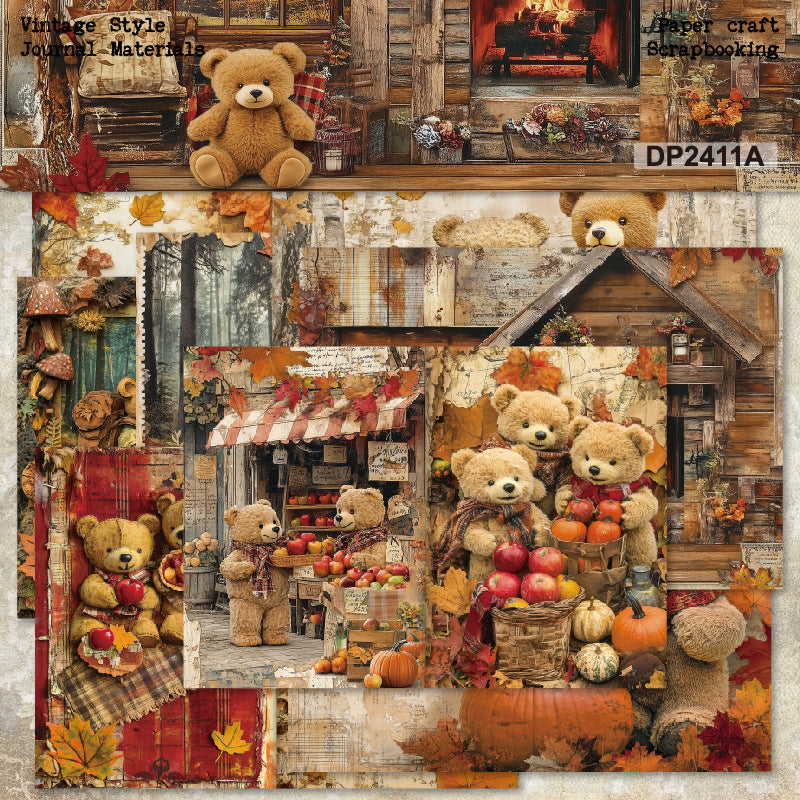 A5 Cute Bear Journal Scrapbook Paper