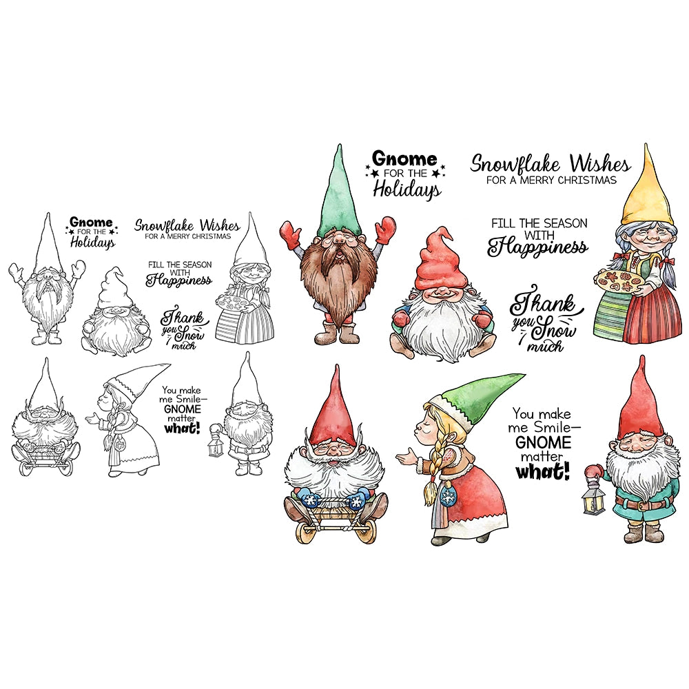 Cute Santa Gnomes Dies & Stamps Set