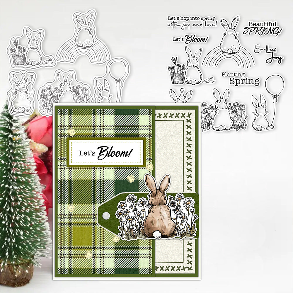 Easter Cute Bunny Dies & Stamps Set
