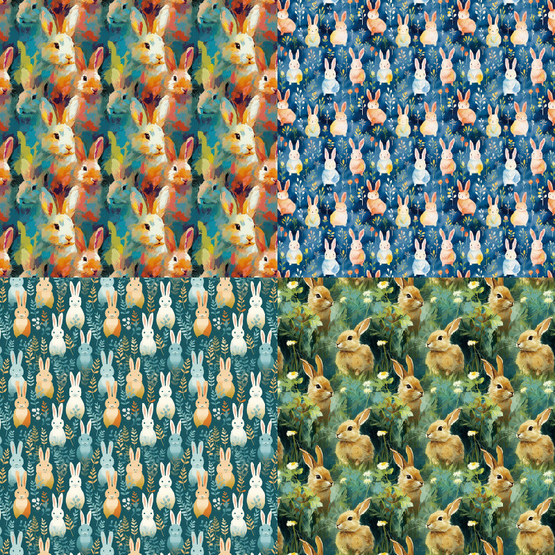 24PCS 6" Bunny Scrapbook Paper & Cardstock