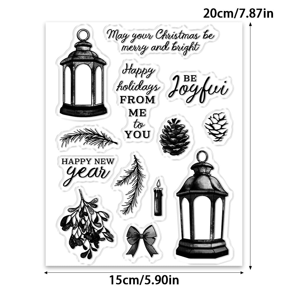 Christmas Candle Lights Dies & Stamps Set