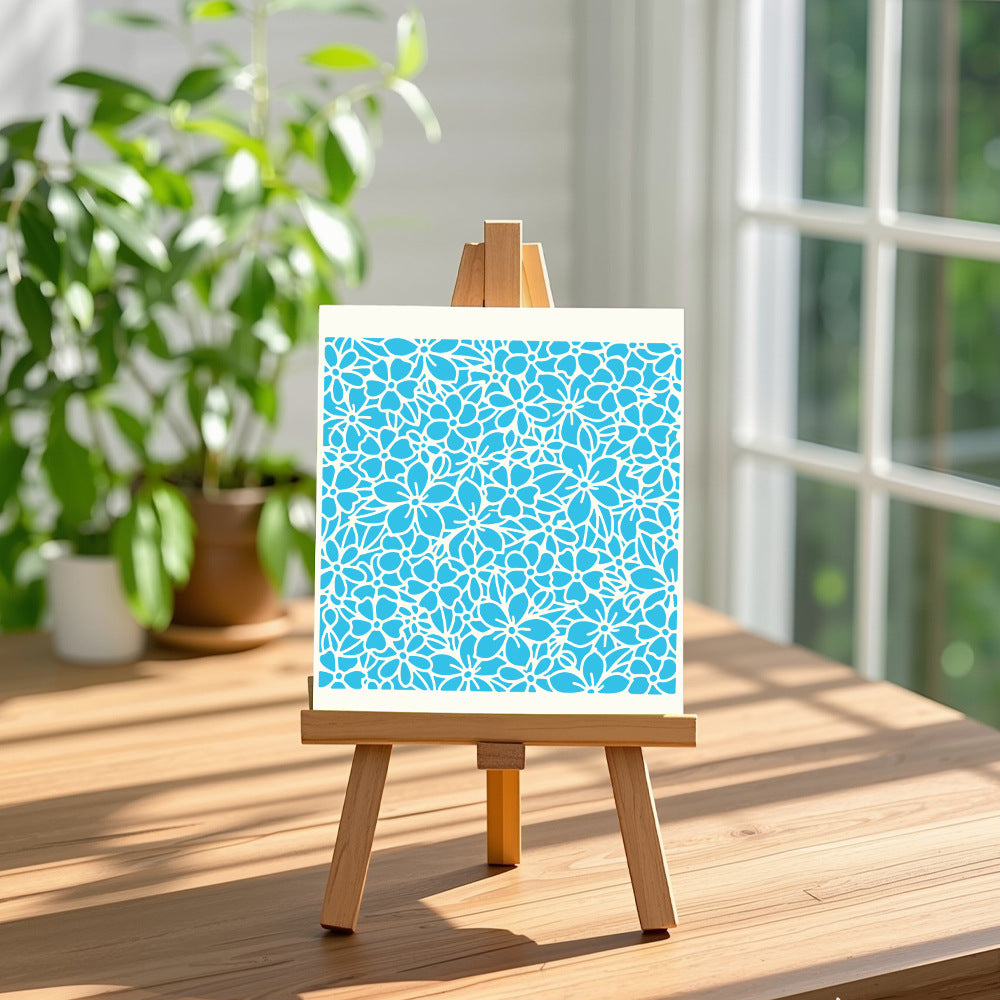 Flower Background DIY Painting Hollow Stencil