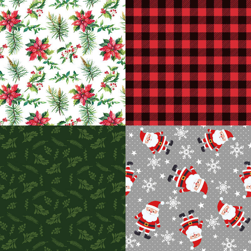 24PCS 6" Retro Christmas Scrapbook Paper & Cardstock