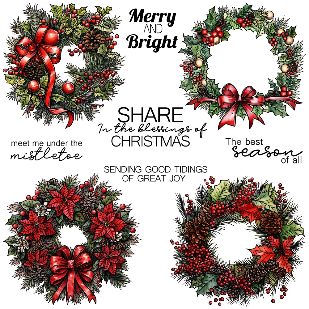 Christmas Wreath Dies & Stamps Set
