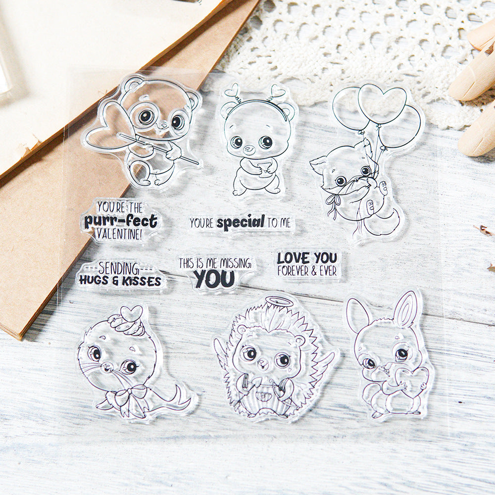 Valentine's Day Animals Clear Stamps