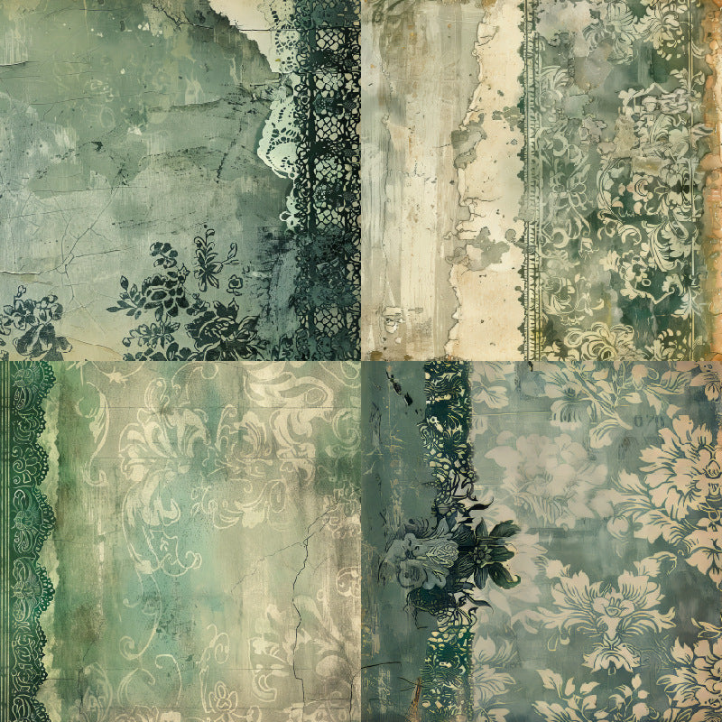 24PCS 6" Mossleaf Scrapbook Paper & Cardstock