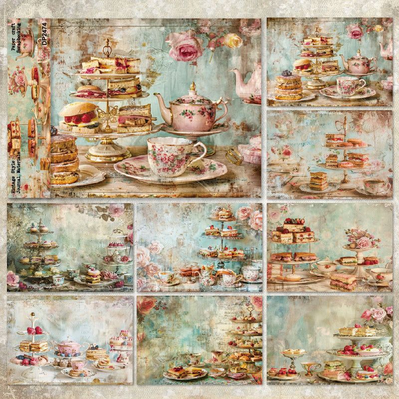 A5 Afternoon Tea Journal Scrapbook Paper