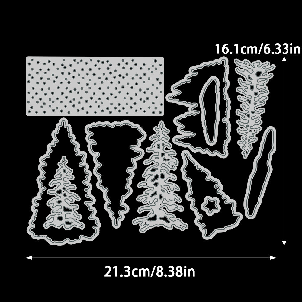 Christmas Tree Dies & Stamps Set